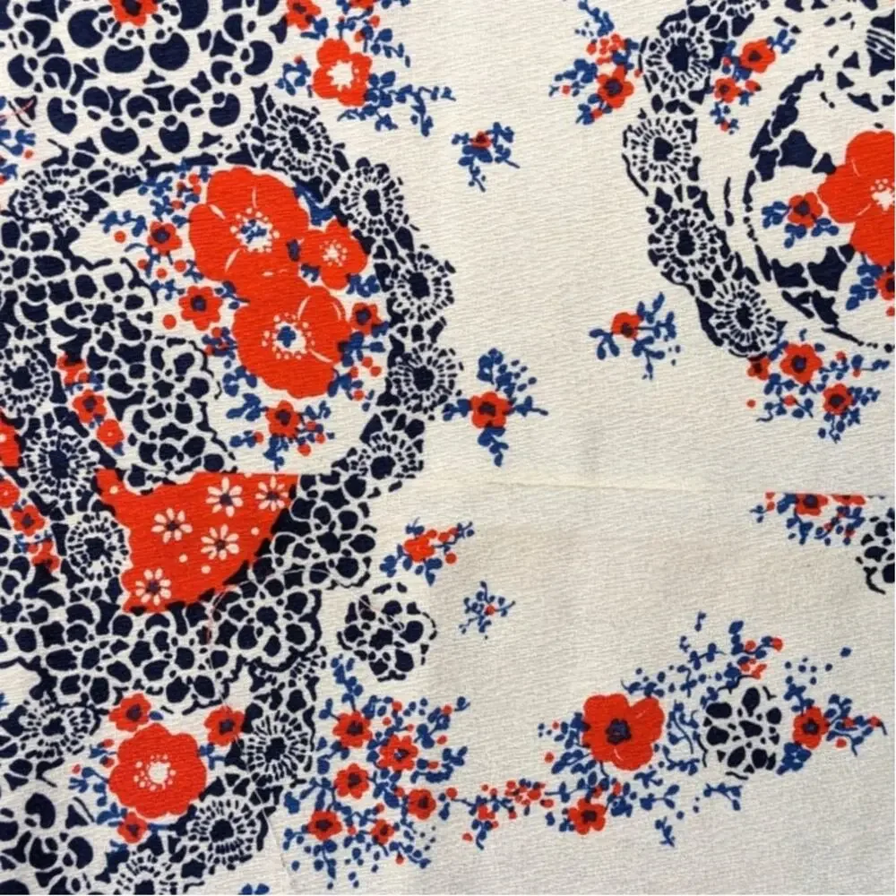 Lot Vintage 1970's Patriotic Fabrics 2 7/8 Yds HAWAIIAN & 3/4 Yd KLOPMAN MILLS